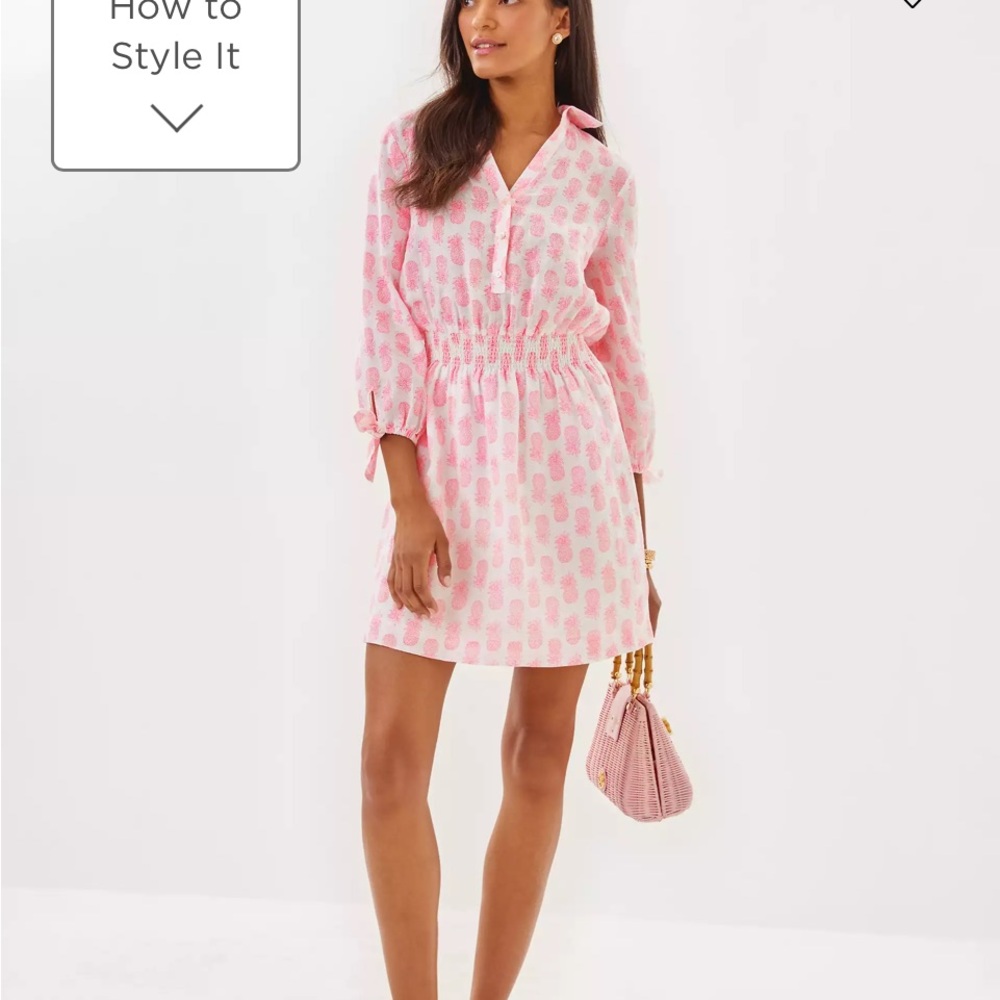 Lily Pulitzer NWT Abralynl Linen Shirtdress